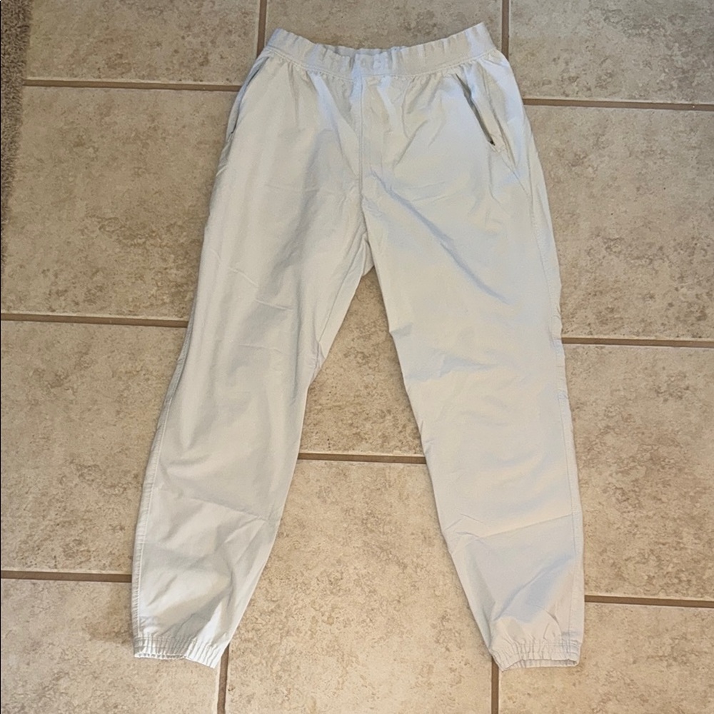 The North Face White Track Pants with Elastic Cuffs
